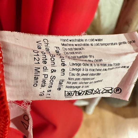 La Petite Robe di Chiara Boni Red Whitney Gown Maxi Dress in Size 48 - Picture 9 of 10